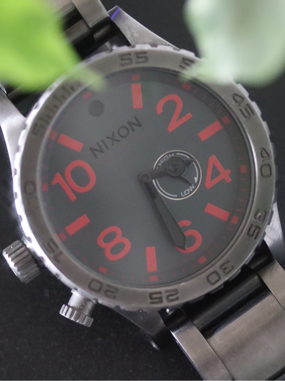 Nixon 51-30 Tide Watch (Rare) - Gunmetal with Red Numbers